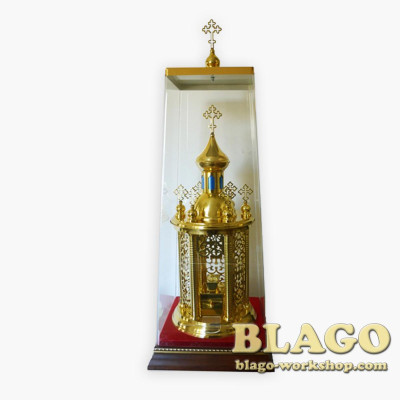 Дарохранительниця латунна "Семикупольна", 25х25х60 см