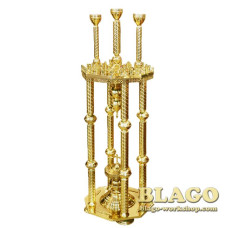 Підсвічник на 72 свічки 3 лампади восьмигранний