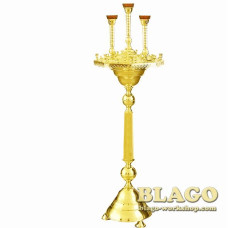 Підсвічник на 50 свічок 3 лампади восьмигранний