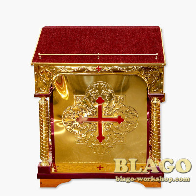 Central lectern (tetrapod) with engraving (oracal), 85x55x105 cm