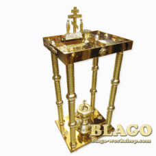 Панахидний стіл на ніжках пісочний, 56х47х134 см