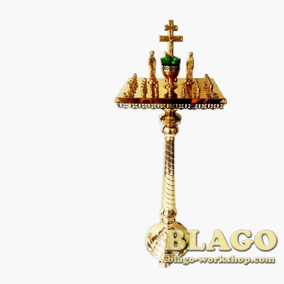 Панахидний стіл на 24 свічки на ніжці, 28х39 см