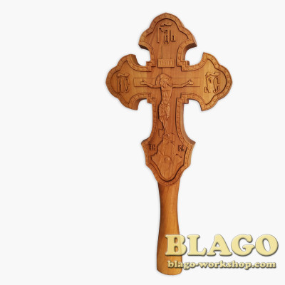 Хрест дерев’яний, різьблений №612, 12,5х1,3х28 см