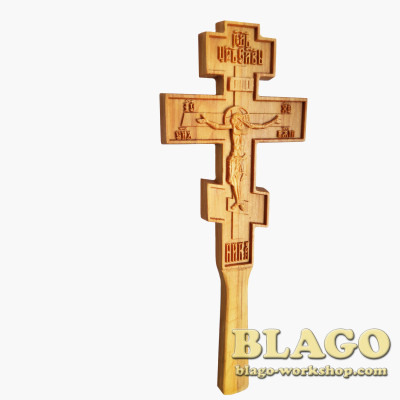 Хрест дерев’яний, різьблений №632, 8х0,5х23 см