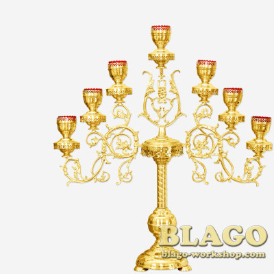 Семисвічник напрестольний великий на одній ніжці, 98х110 см