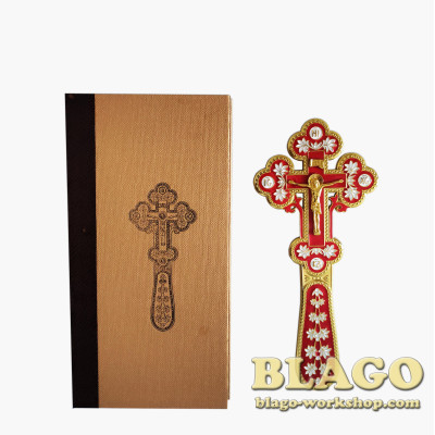 Altar cross with enamel, bilateral, (Greece), 7,5х0,6х17 cm