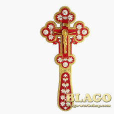 Altar cross with enamel, bilateral, (Greece), 10х0,6х22,5 cm