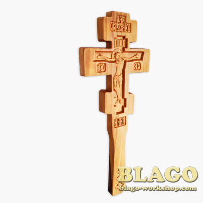 Хрест дерев’яний, різьблений №641, 7,5х1х19,5 см