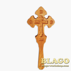 Хрест дерев’яний, різьблений №642, 7,5х0,5х19,5 см
