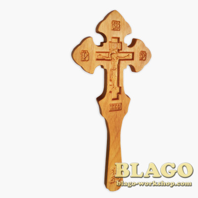 Хрест дерев’яний, різьблений №642, 7,5х0,5х19,5 см