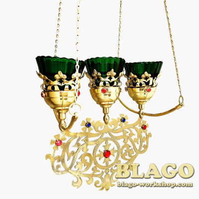 Hanging lamp No. 15 for 3 lamps, 26x20 cm