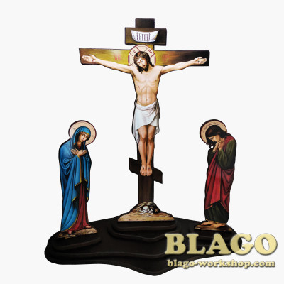 Голгофа настольная, фигурная подставка, 80х17х86 см