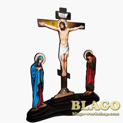 Голгофа настольная, фигурная подставка, 80х17х86 см