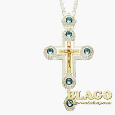 Хрест срібний з ланцюжком 0075-2^1