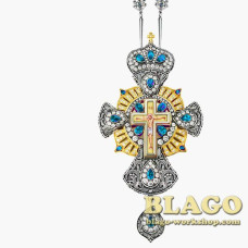 Хрест срібний з фініфтю та ланцюжком 0091-1^48