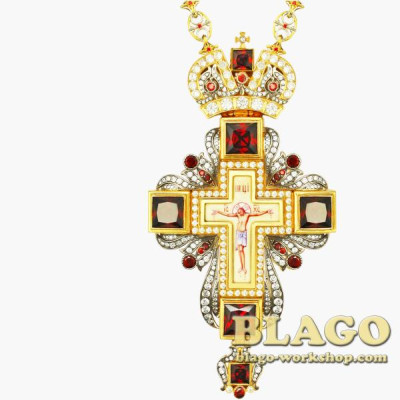 Хрест срібний позолочений з ланцюжком 0118п-1^44п
