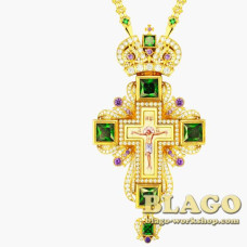 Хрест срібний позолочений з ланцюжком 0118п-1^52п