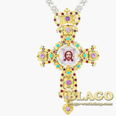 Хрест срібний позолочений з ланцюжком 0125-1^41