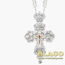 Хрест латунний з принтом 0126л-2^35л