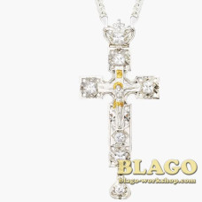 Хрест латунний з вставками 0142л^1л