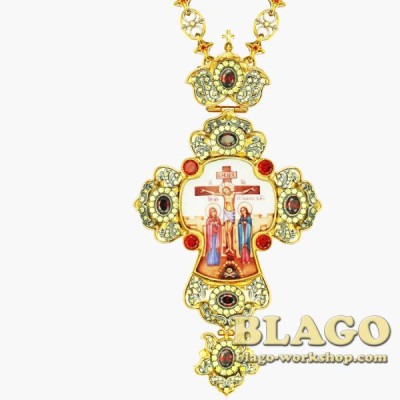 Хрест срібний позолочений з ланцюжком 0174п-1^44п