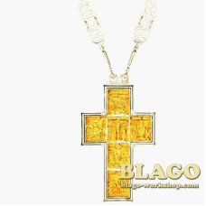 Хрест латунний з франментарною позолотою 0184лф^39л