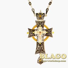 Хрест латунний з прикрасами та ланцюжком 0218лфр-2^80лр