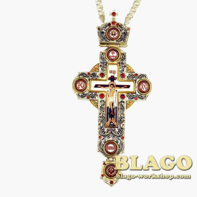 Хрест латунний з ланцюжком 0236лф-2^1л