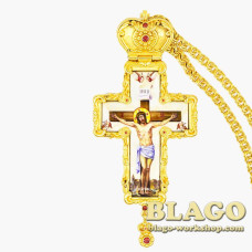 Хрест латунний з принтом