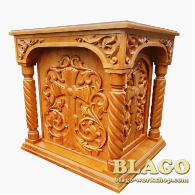 Жертовник дерев'яний з дверцятами, 80х60х90см