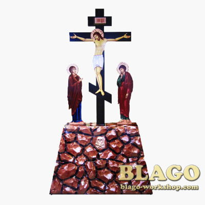 Голгофа напольна середня з предстоящими, 140х60х240 см