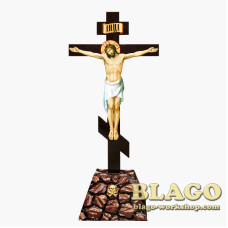 Calvary floor largewith a metal crucifix, without upcoming ones, 100x70x275 cm