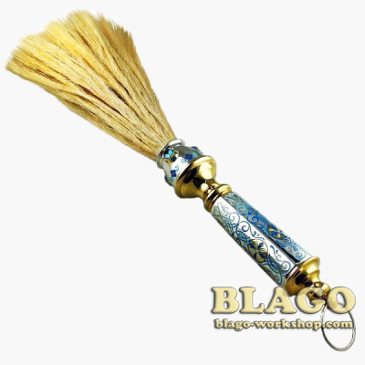 Кропило серебряное "Архиерейское" натуральный ворс, 38 см 780838