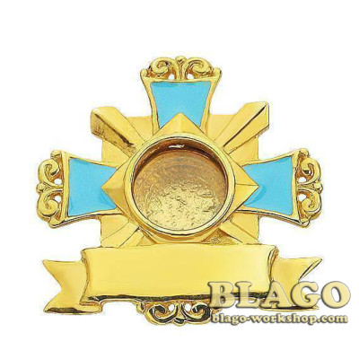 Silver paving stone with enamel