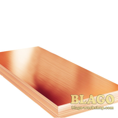 Листи з нержавіючої сталі (булат) покриті мідним кольором розміром 1000х2000мм