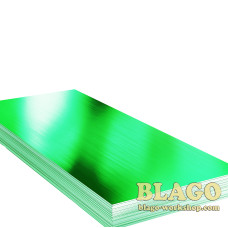 Листи з нержавіючої сталі (булат) покриті зеленим кольором розміром 1000х2000мм