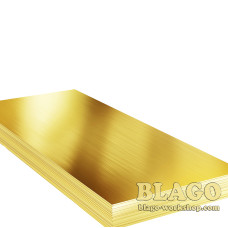 Листи з нержавіючої сталі (булат) покриті під золотий колір розміром 1000х2000мм