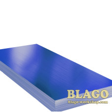 Листи з нержавіючої сталі (булат) покриті синім кольором  розміром 1000х2000мм