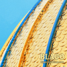 Черепиця з нержавіючої сталі (булат) покрита під золотий колір