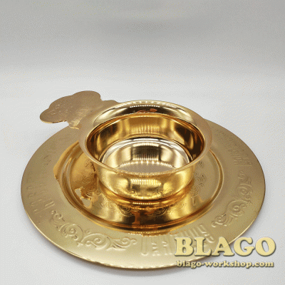 Тарілка латунна чеканка, 15 см