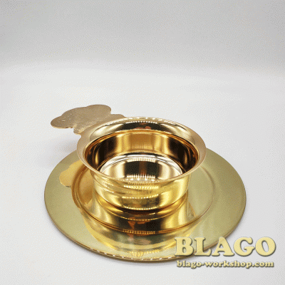 Plate brass, 13cm