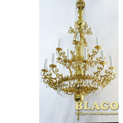 Chandelier, 2-tiered, 21 candles