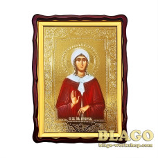 Ікона Святої Ксенії Петербурзької, фігурна рамка, 60х80 см