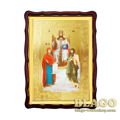 Ікона Ісус Христос "Цар Слави"  фігурна рамка, 60х80 см