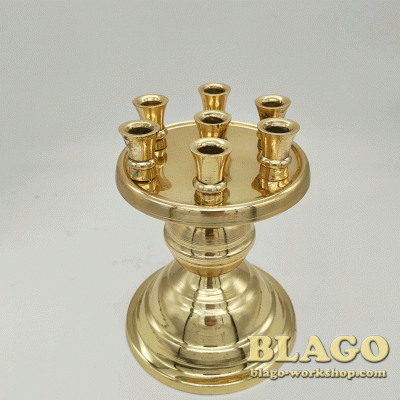 Семисвічник напрестольний круглий