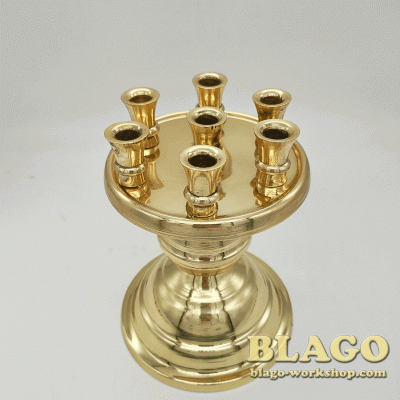 Семисвічник напрестольний круглий