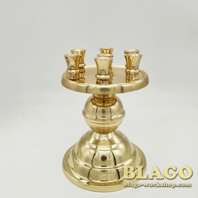 Семисвічник напрестольний круглий