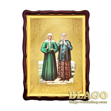 Ікона "Матрона Московська і Ксенія Петербурзька", фігурна рамка, 60х80 см
