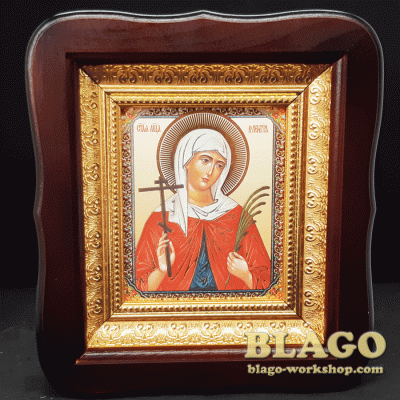 Icon Holy Martyr Valentina, 18х20 cm