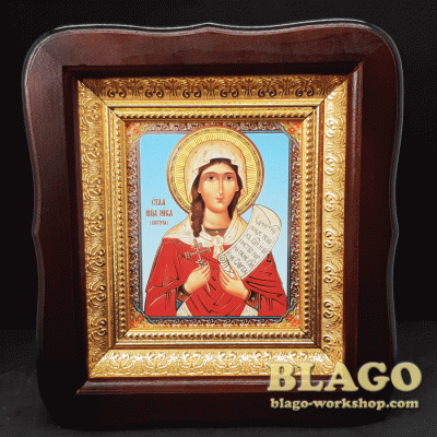 Icon Holy Martyr Nicka, 18х20 cm